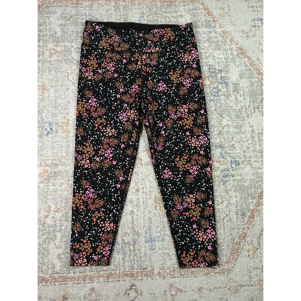 Victoria Secret Sport Comfy Floral Cropped Leggings High Rise Sz XL